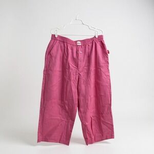 Poppi Women's‎ Sleep Slay Pink Graphic Poplin Pajama Pants Size XL NEW